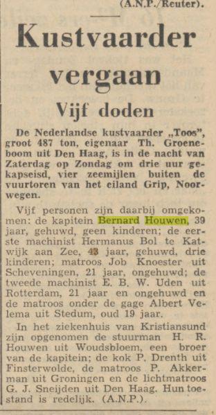 bernard houwen in 1953.